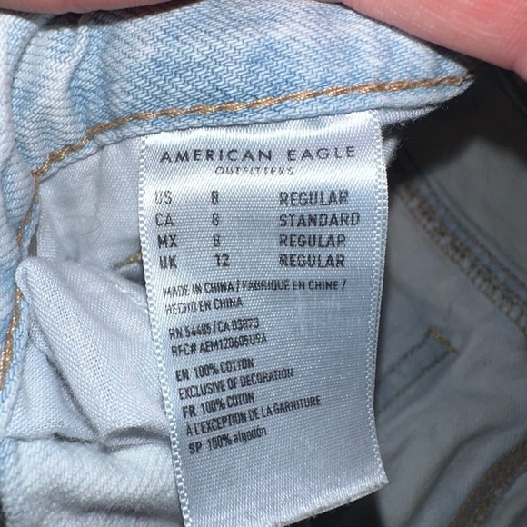 American Eagle Outfitters Blue Ankle Cropped Jeans Size 8 - Picture 4 of 4